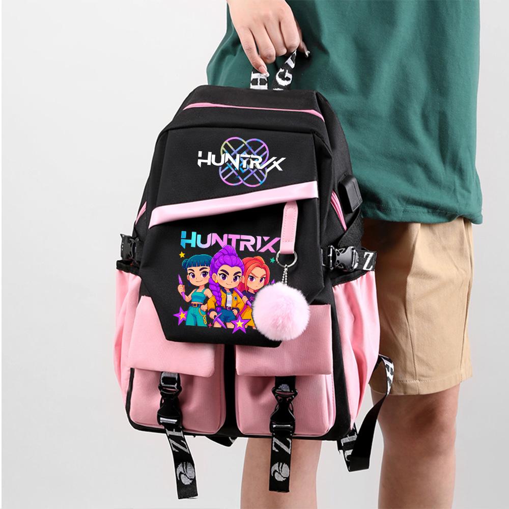 Anime K-pop Demon Hunters Printed Large Capacity Backpack for Teenger Student Girl Boy Back To School Bookbag Kid Gift Women Waterproof Travel Bag