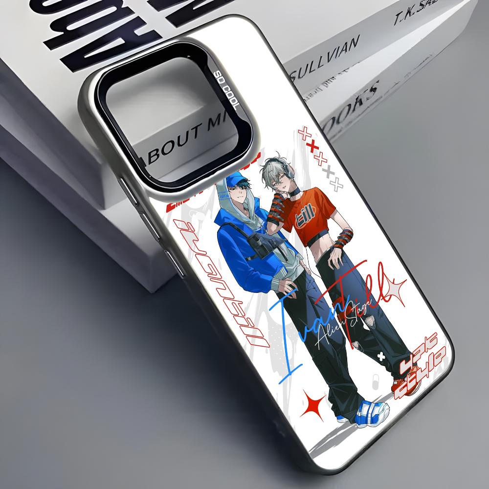 Korean Alien Stage Ivan Till Phone Case For iPhone 16 15 14 13 12 11 Pro Max Grey Black Matte Laser Metallic Aurora Funda