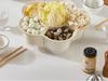 Rotatable Kitchen Prep Plate with Compartmented Draining Basket