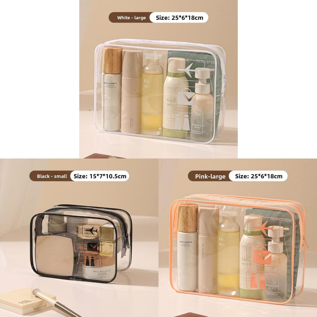 Travel Waterproof Pvc Toiletry Bag Large Capacity Organizer For Packing And Cosmetics Storage