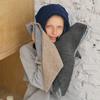 Knitted Scarf Women 31% Wool Winter Warm Scarves Bright Stripe Design Thickened Shawl Soft Triangle Pashmina Neck NEW
