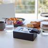 Yamazaki Wet Wipe Holder, Black, Approx. W17 X D11.5 X H5.6cm, Tower, Easy One-Hand Open Silicone Lid, 5703
