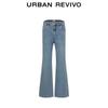 UR2026 Women's Washed Flared Denim Jeans