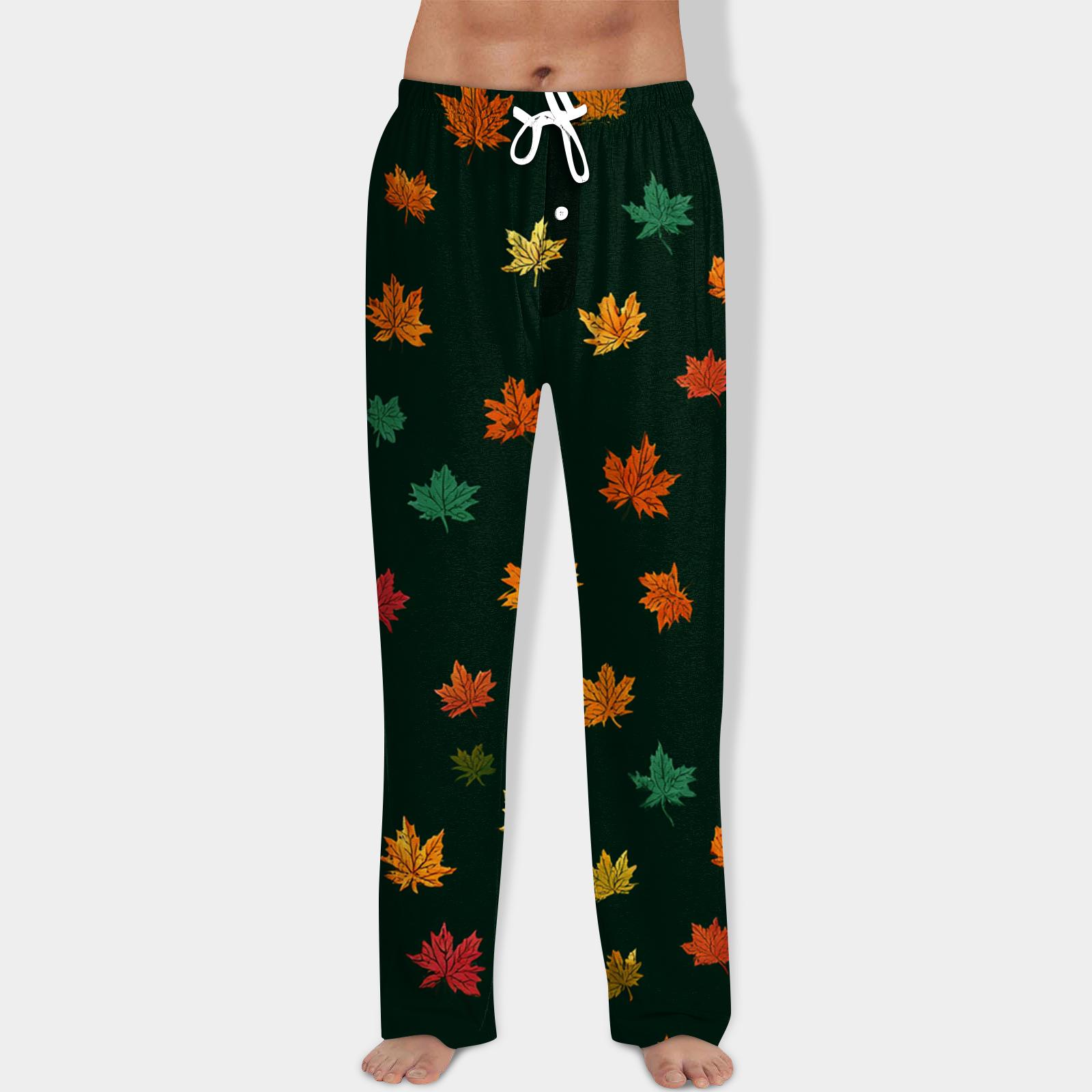 

Men s Christmas Print Drawstring Pants Casual Pajama Pants M