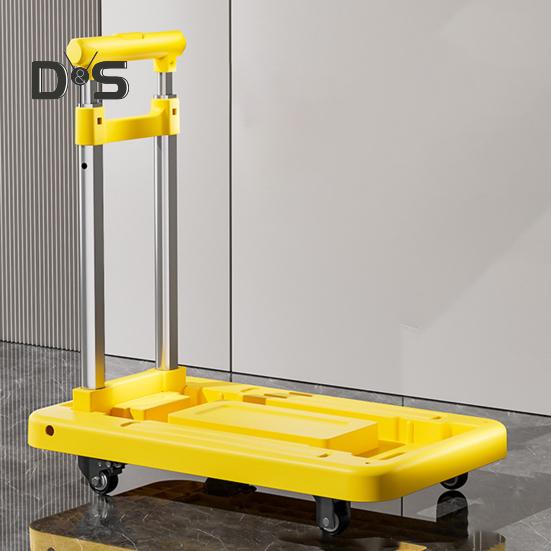 Folding Hand Truck with Wheels 110lbs Load-capacity Rustproof Corrosion Resistant Collapsible Trolly Portable Dolly Luggage Cart