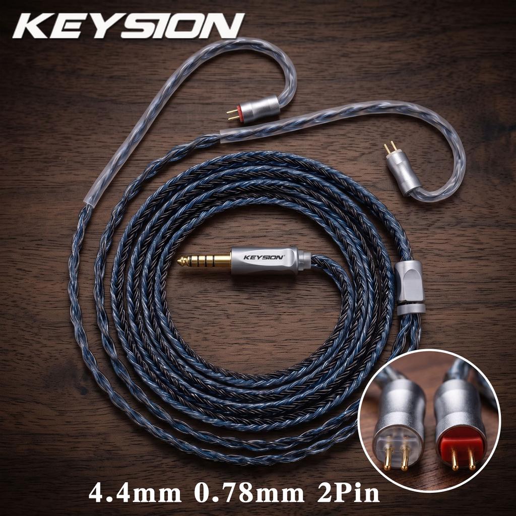 KEYSION 24 Core 5N OFC High Purity HIFI Earphone Upgrade Balance Cable 3.5/4.4mm Plug MMCX/0.78 2Pin/for TFZ IEM Headphone Cable