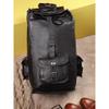 Genuine Black Leather Large Men's Vintage Backpack Travel Rucksack Gym Bag