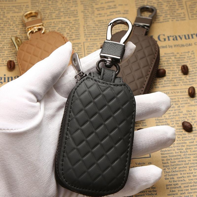 Multifunctional Keychain Wallet For Car Key Make Of Soft PU Leather Prevents Scratches On Key Fob Key Bag Organizer