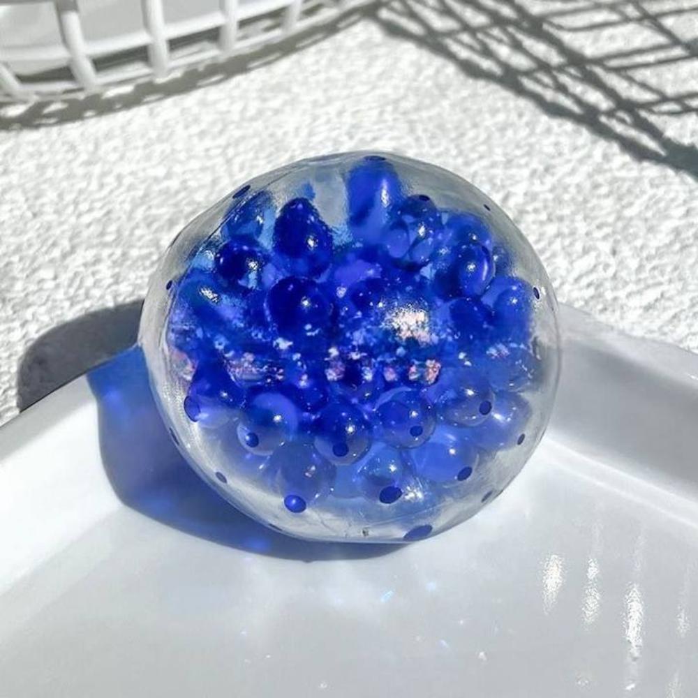 

Прозрачные радужные бусины, игрушка для сжимания, имитация, игрушка с медленным восстановлением, для офисных работников синий