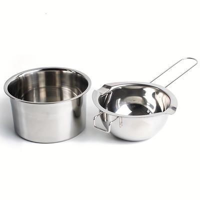 2 Stück/Set 13,53 oz Kerzenherstellungsset DIY Wachsschmelztöpfe für Schokolade, Süßigkeiten, Seife - Metallhandwerkswerkzeuge & Zubehör