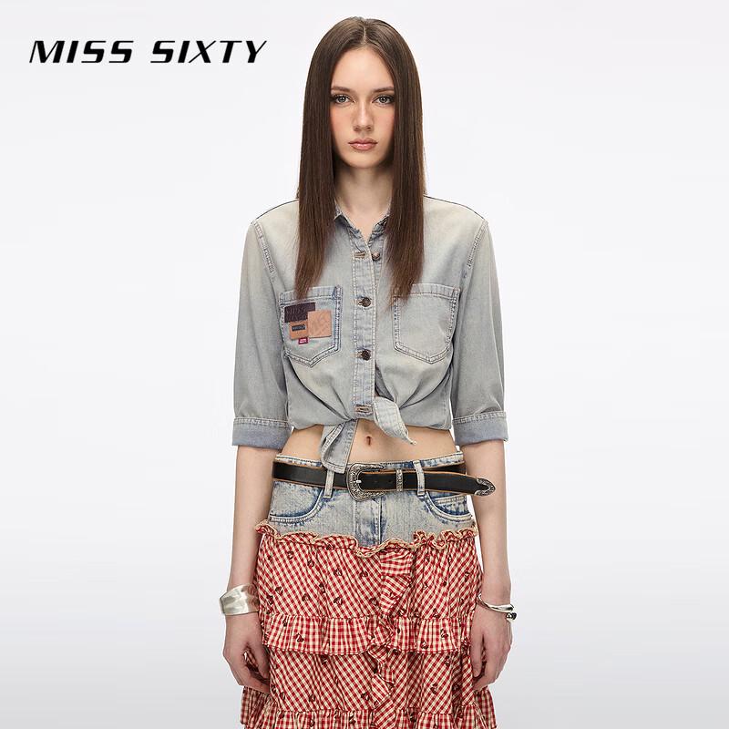MISS SIXTY Women s Retro Denim Button Shirt S