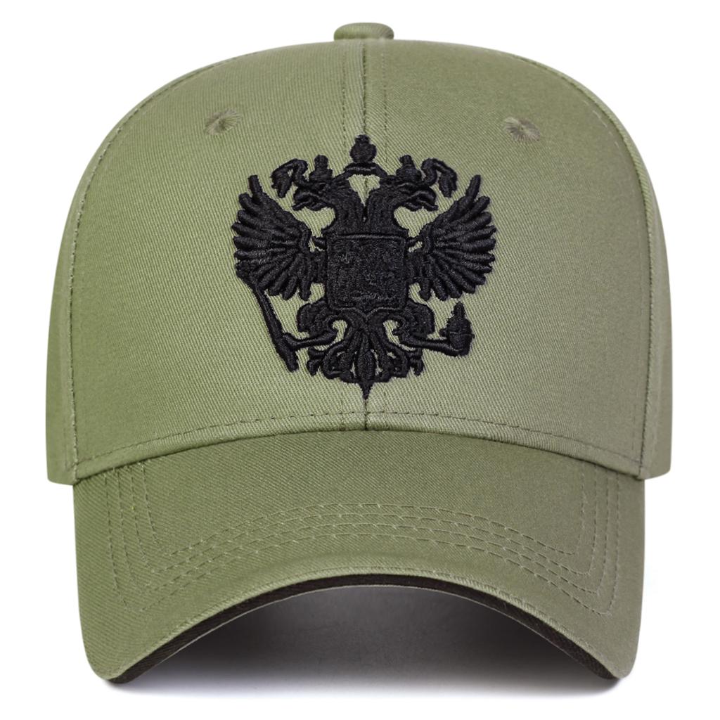 Men's Women's Sandwich Double Headed Eagle Three-dimensional Embroidered Baseball Cap Fashion Outdoor Adjustable Cotton Hat Outdoor Hats Russian Caps