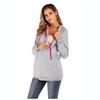 Women Maternity Zipper  Long Sleeved Hooded Collar Blouse Sweatshirt