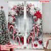 2pcs 2D Flat Printing Christmas Drapes Snow Candy Bar Fabric Without Electricity Spring Party & Holiday Decor for Room Decor