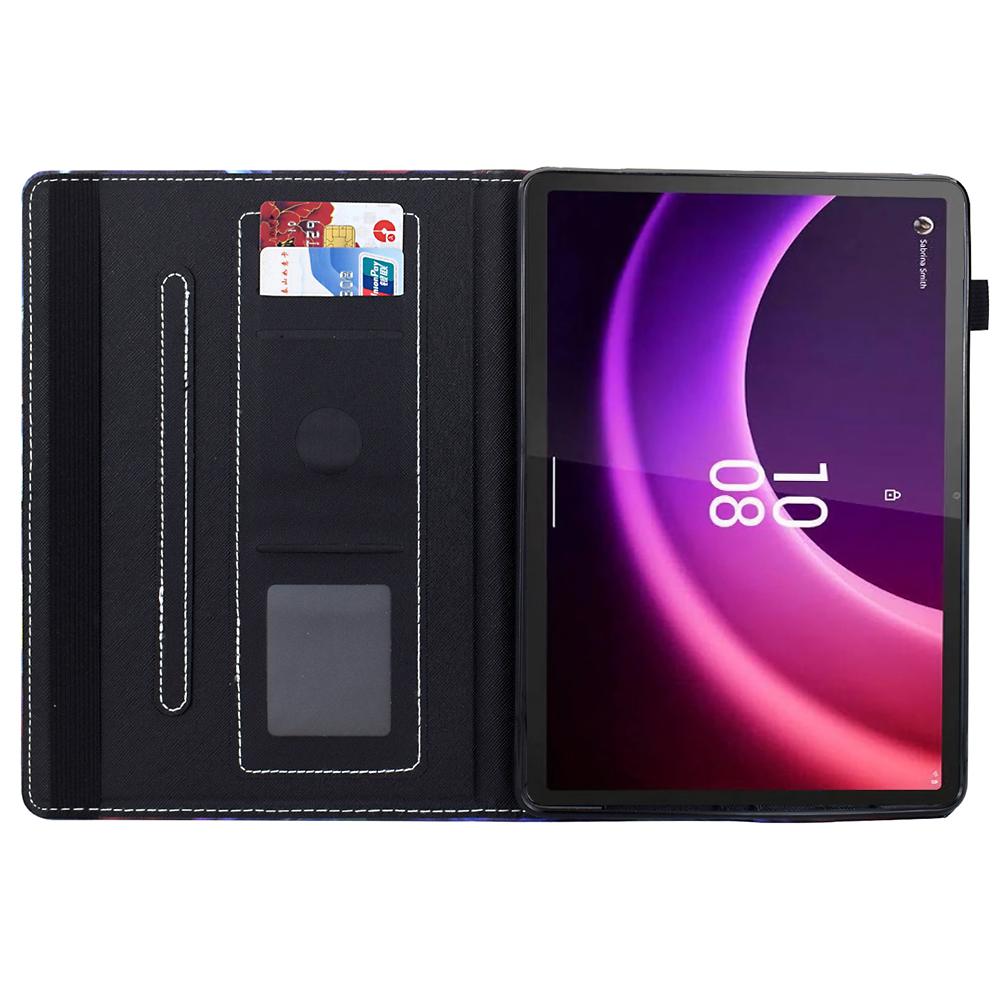 For Lenovo Tab P11 Gen 2 TB-350/Xiaoxin Pad Plus (2023) Case Pattern Printing Card Holder Leather Tablet Stand Cover