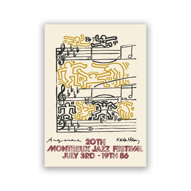 Keith Art Exhibition Poster Vintage Pop Canvas Painting Gallery Wall Art Pictures Pisa Abstract Print Home Decor For Living Room