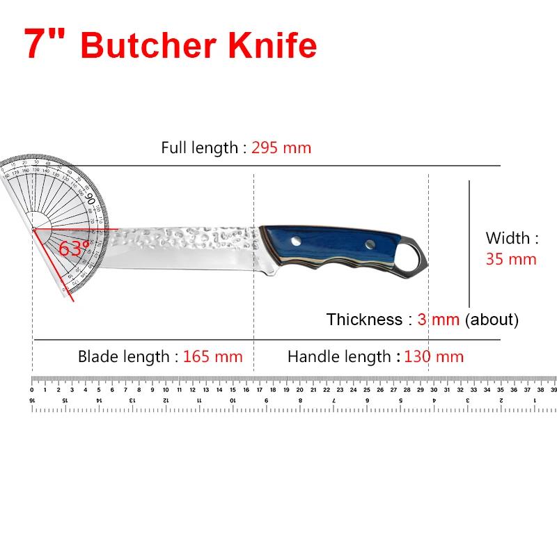 Hand Forged Blade Kitchen Knives Meat Cleaver Slicing Fish Butcher Boning Knife Wood Handle Chef Knife Stainless Steel Knife