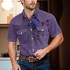 Men'S Fashionable Lapel And Shoulder Length Short Sleeved Casual Top