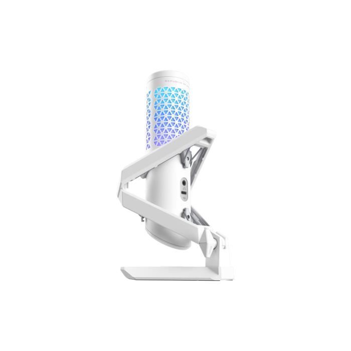 Microphone Gaming - Asus - ROG Carnyx - Condensateur cardioïde - 192 kHz - Blanc