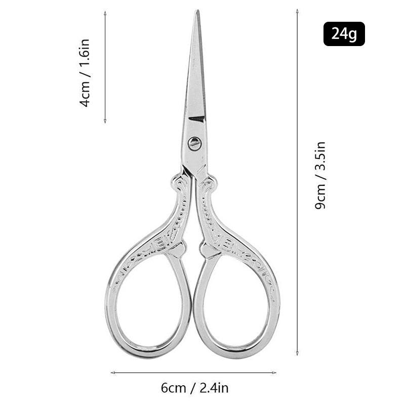 Little Phoenix Stainless Steel Embroidery and Beauty Scissors - Crane Design, Retro Style