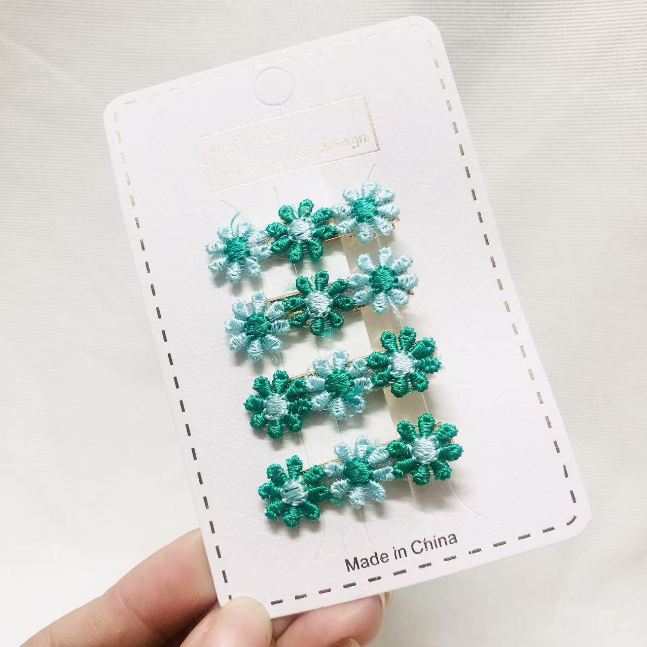 

Fresh Green Floral Hair Clip - Cute, Soft, New Style
