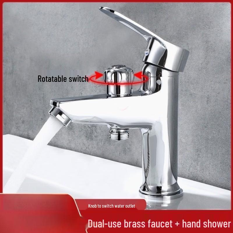 TLXT Hot & Cold Basin Faucet with Shower Set
