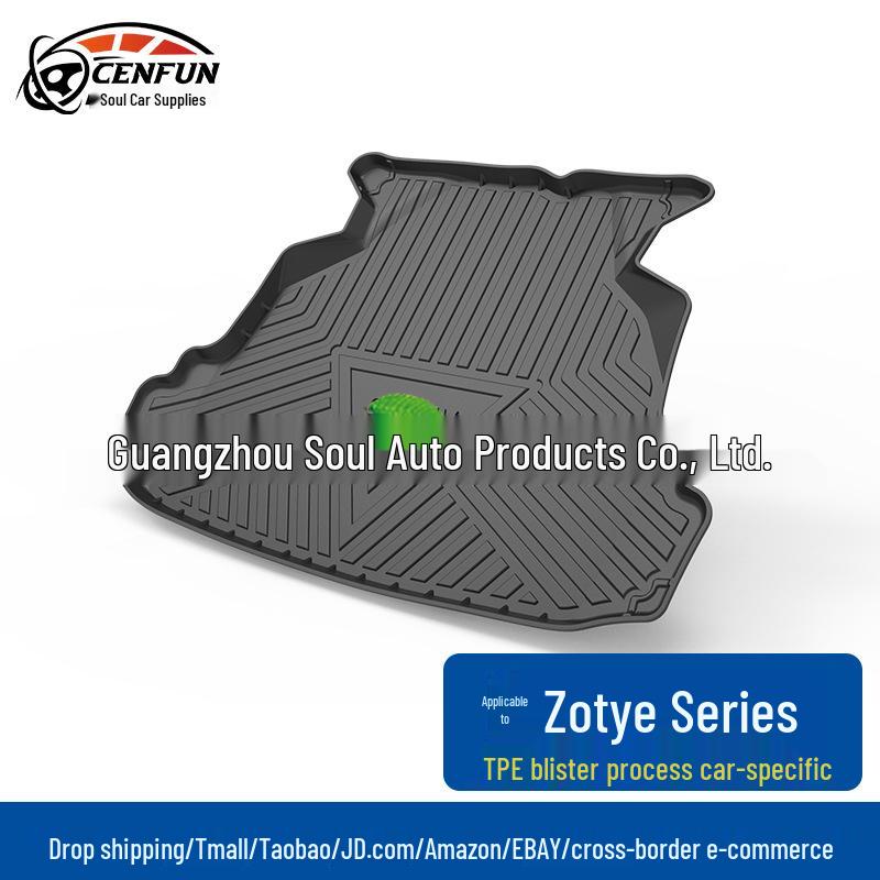

Eco-friendly Waterproof TPE Trunk Mat for Lifan 650EV/Zotye Z700H Zotye Z700H [2016-2018] чёрный