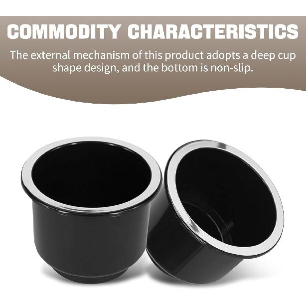 2 PCS Car Cup Holder Insert, Plastic Large Capacity Boat Cup Holders, Universal Cup Holder Replacement Accessories, Suitable for Most Cars, RV,