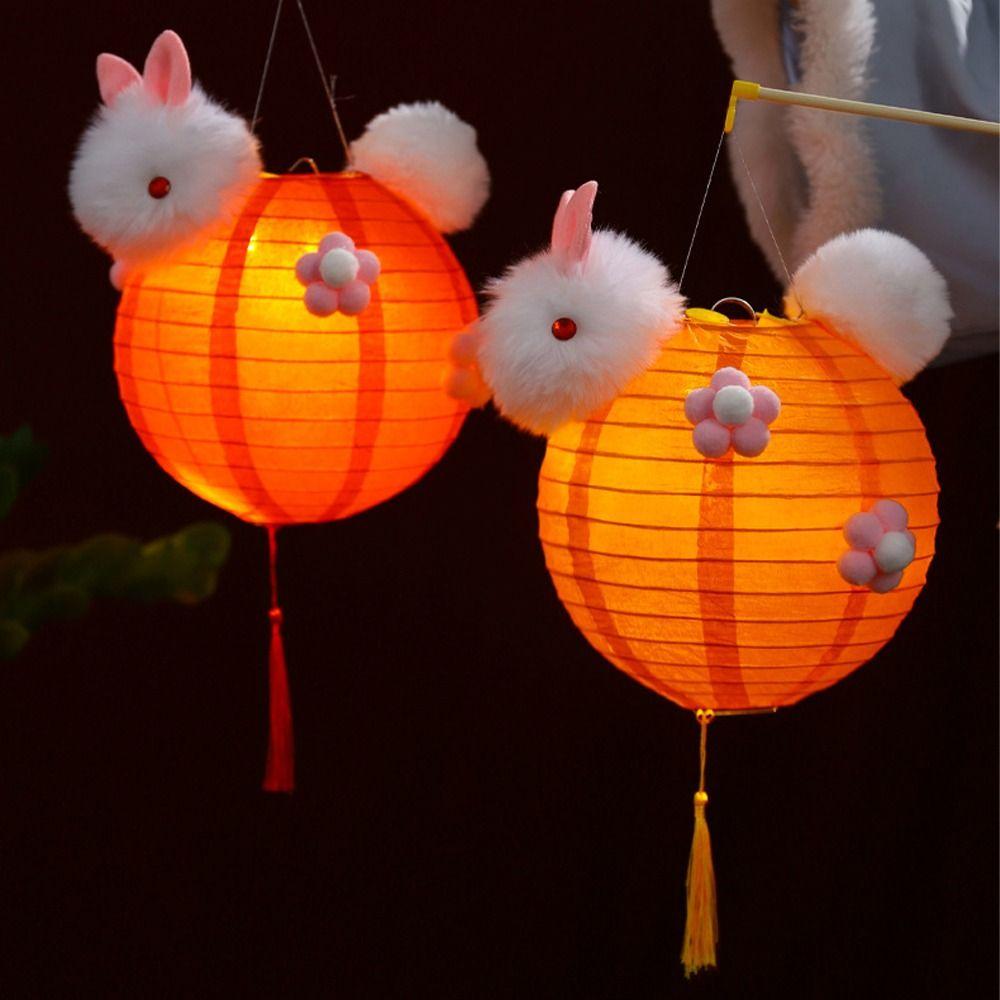 Cute Handheld Paper Lamp Portable LED Lantern Toys Antique Lantern  School Project