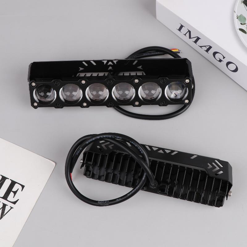 Motorcycle Led Spot Light Dual Color Hi/Low Beam Fog Lamps For Car Trucks Suv Utv Mini Lens Headlight Driving Light