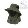 Summer Sun Hats Uv Protection Outdoor Hunting Fishing Cap For Men Women Hiking Camping Visor Bucket Hat Neck Flap Fisherman Hat