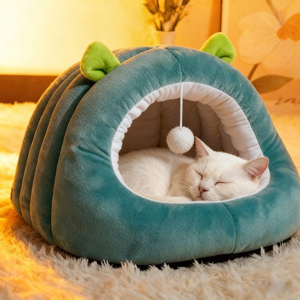 Cozy Small Pet Bed Warm Soft Dog Bed Comfortable Cat Cave Bed Kitten