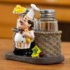 1pc Chef Glass Bottle Spice Rack, Restaurant Home Kitchen Fried Chicken Shop Cafe Decoration Supplies, Christmas and New Year Party Supplies