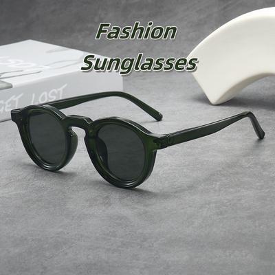 Round Retro Small Frame Premium Sunglasses Uv400 Women And Men Fashion Trend Uv Protective Shades Eyeglasses Outdoor Travel
