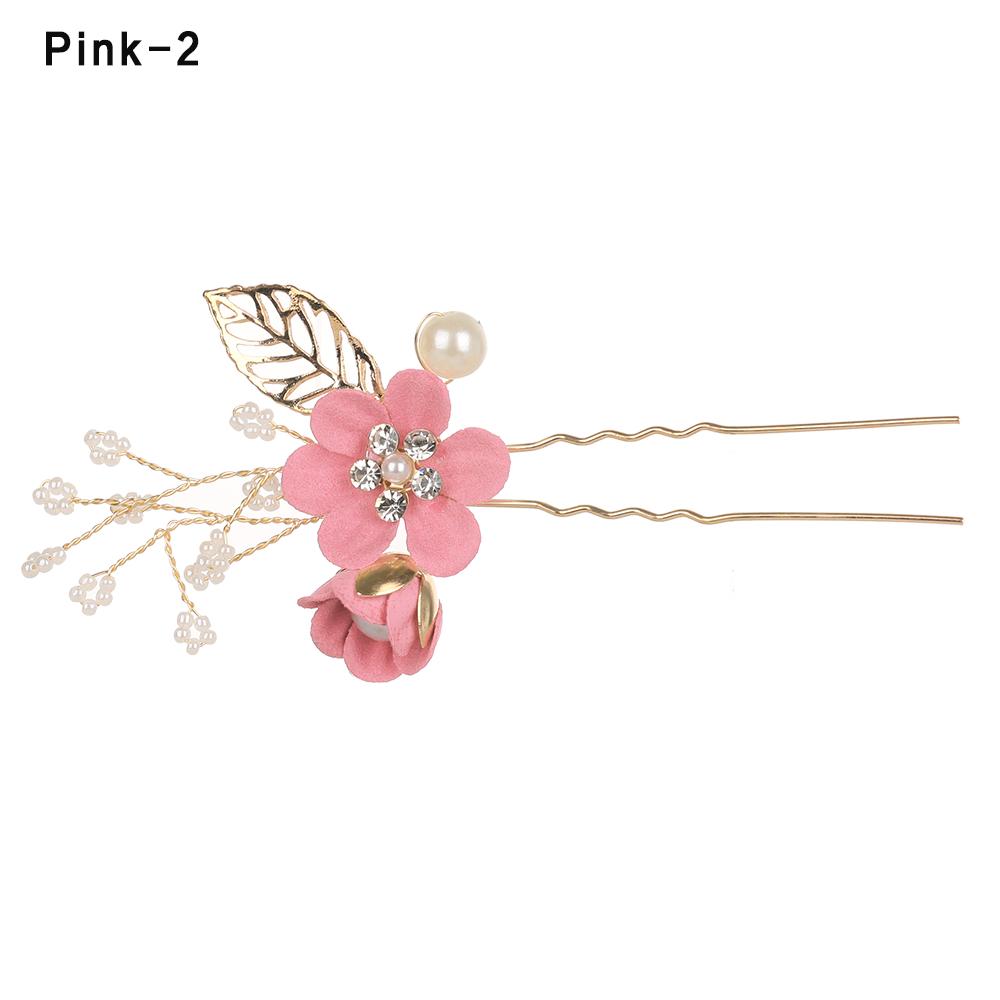 Fashion Elegant Blue Flower Women Hair Combs Headdress Prom Bridal Wedding Hair Accessories Gold Leaves Hair Jewelry Hair Pins