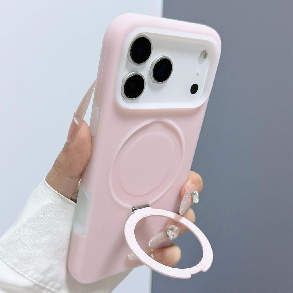 Liquid Jelly iPhone 17 PM Case with Magnetic Stand, Anti-slip Protection, and Full Coverage
