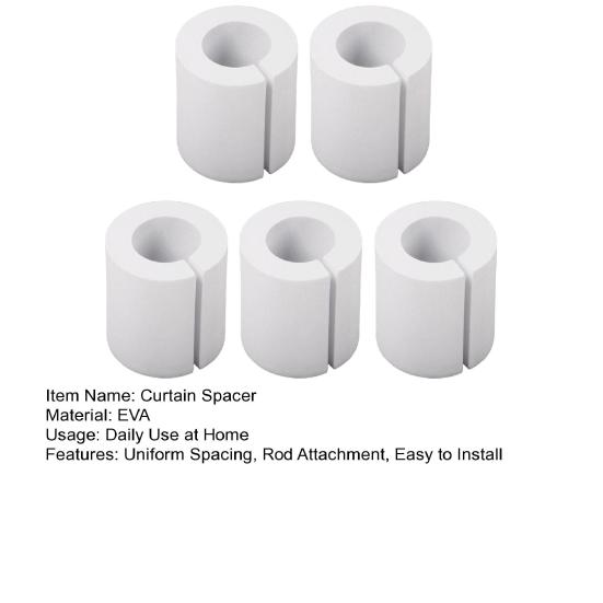 5/10Pcs Curtain Spacers EVA Foam Rollers 50/85mm White Curtain Shaper Uniform Spacing Rod Attachment Drapes Spacer for Home Office