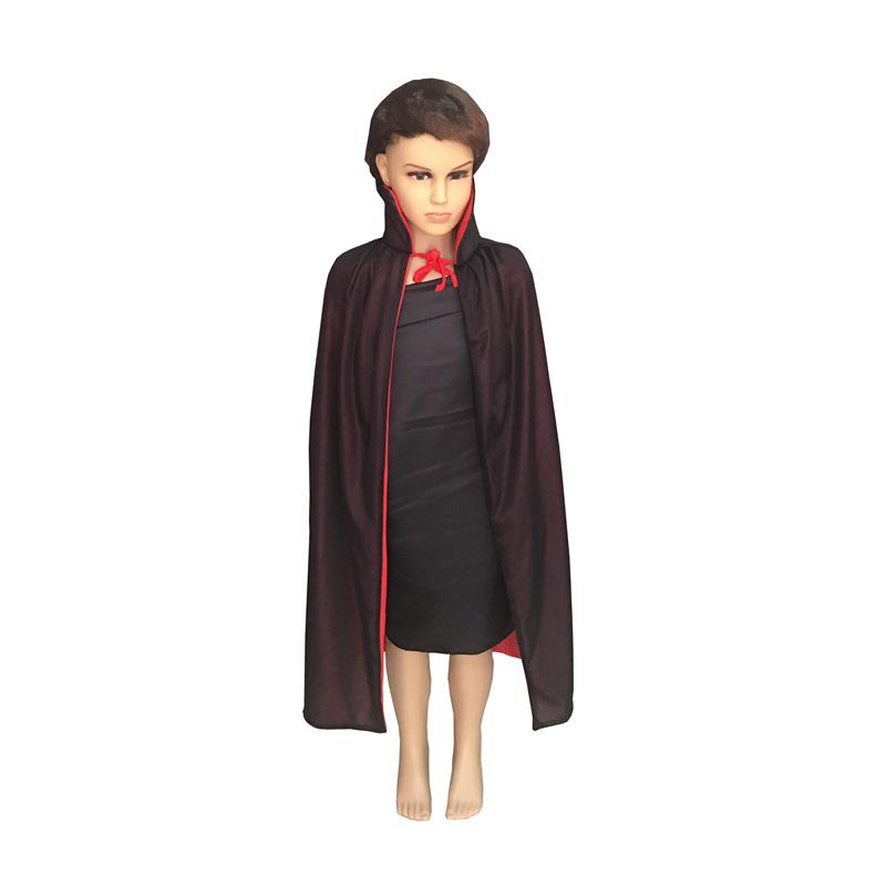 Double-Sided Black & Red Vampire Cape - Halloween Masquerade Costume