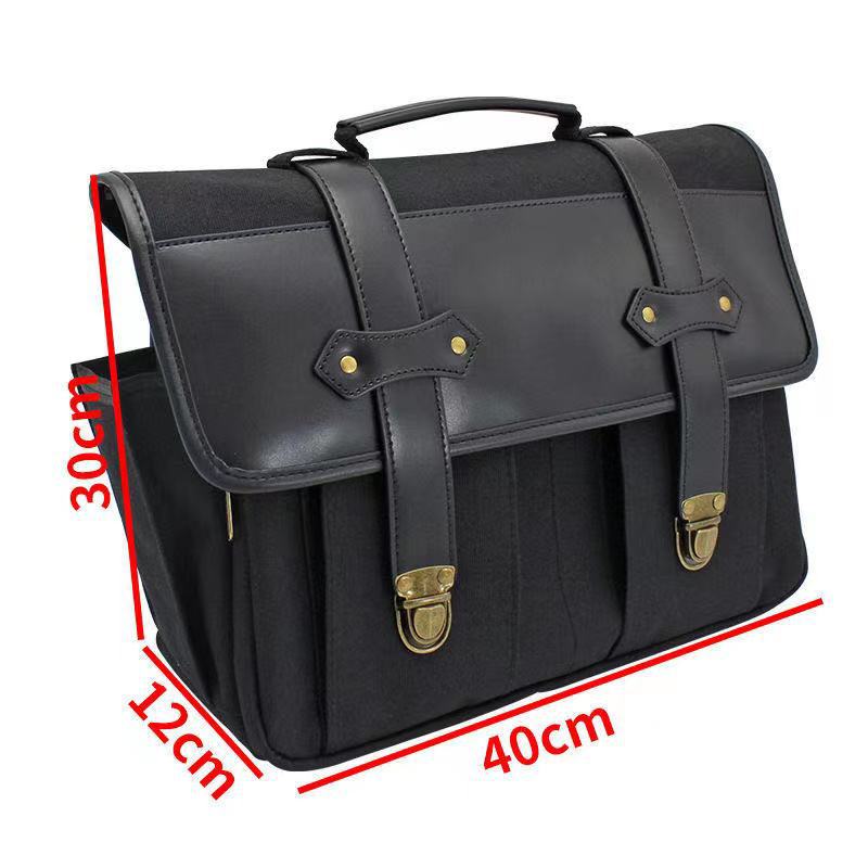 

Black Universal Motorcycle Black Storage Side Saddle Bags PU Leather Swing Arm Tool Bag