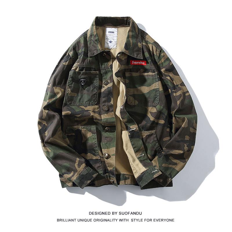 "Chaqueta Vaquera de Invierno para Hombre con Forro de Terciopelo - Ropa de Trabajo Retro Japonesa, Estilo Coreano, Talla Grande, Top Grueso Casual"