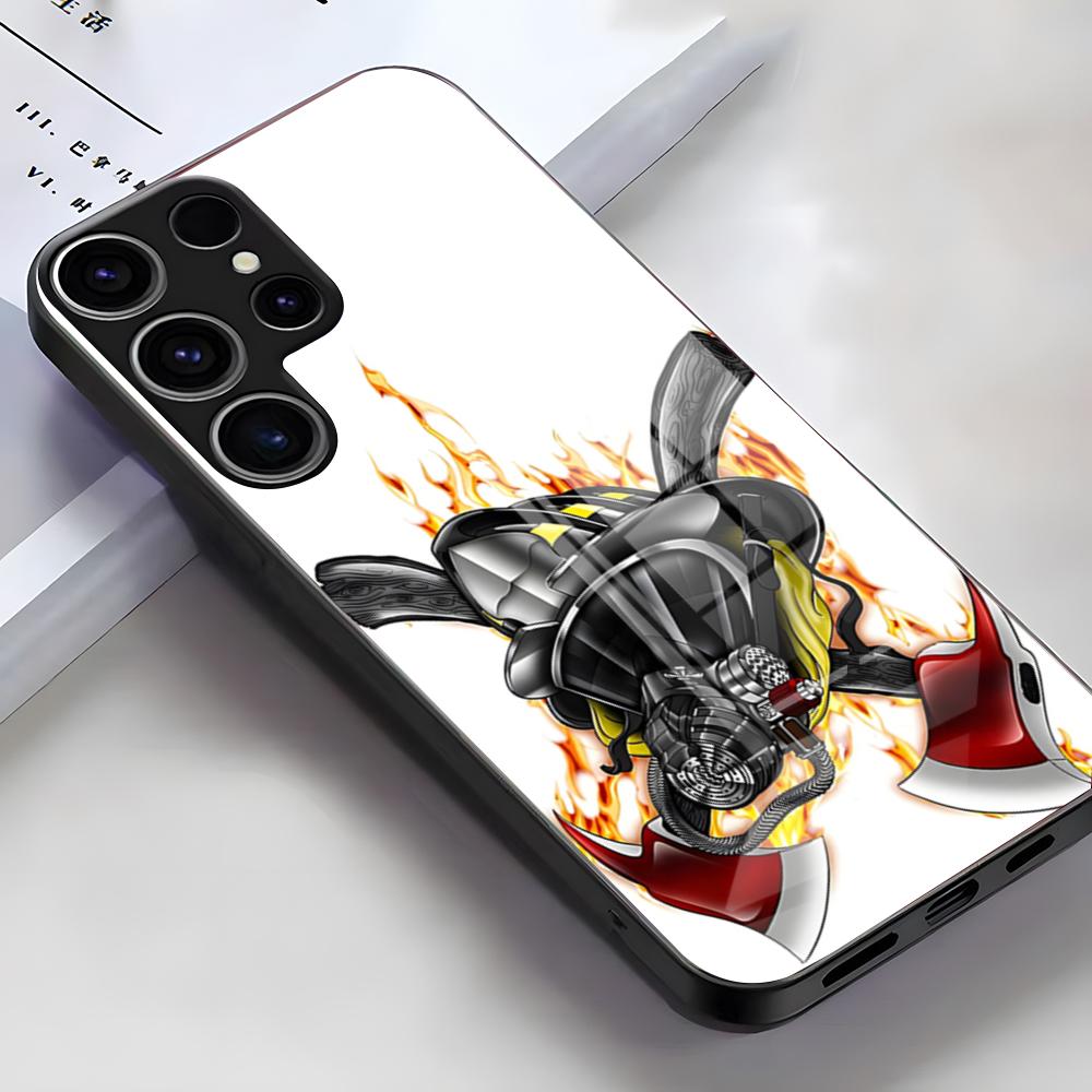 Fire Department Logo Phone Case For Samsung S26 S25 Edge Ultra S23 S22 S21 S20 Ultra Plus S24 Fe A54 A53 A25 Glass Cover