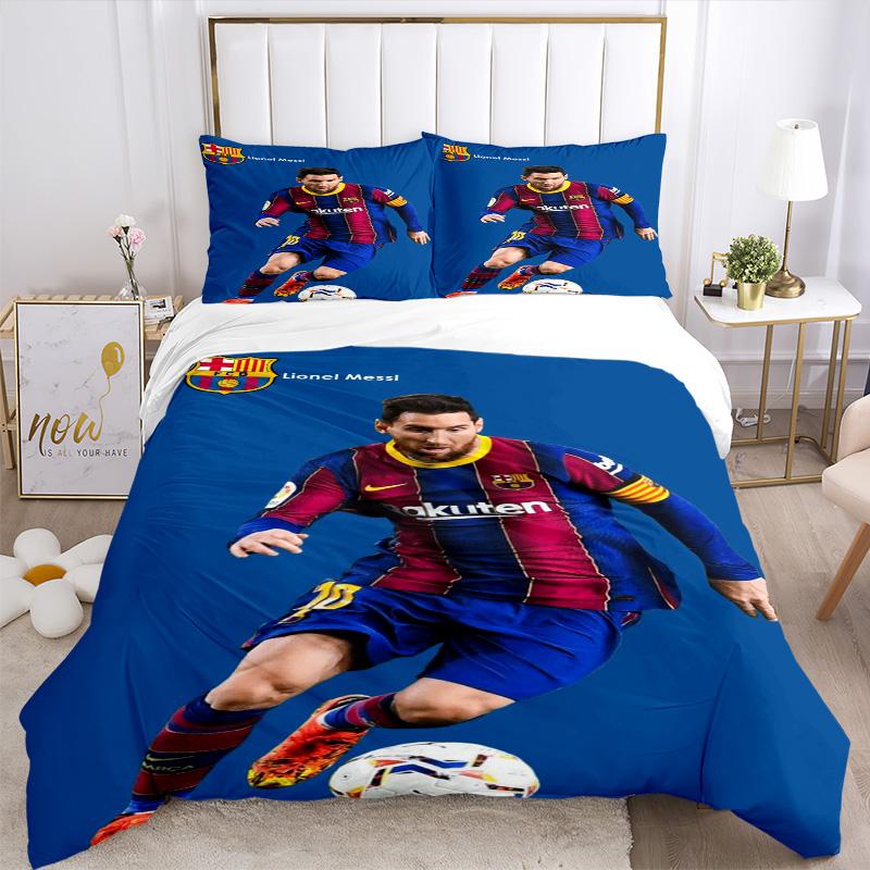 Messi Fc Barcelona Action Print 3Pcs Bedding Setduvet Cover With 2 Bedropillowcase Home Birthday Gift