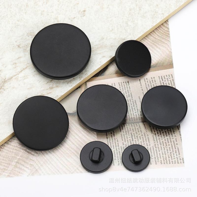 

Пальто с пуговицами Тренчкот из смолы, черные кнопки, высококачественный мужской костюм, одежда, утолщенные кнопки, аксессуары Daquan 33L = 21MM * Round * Flat Black