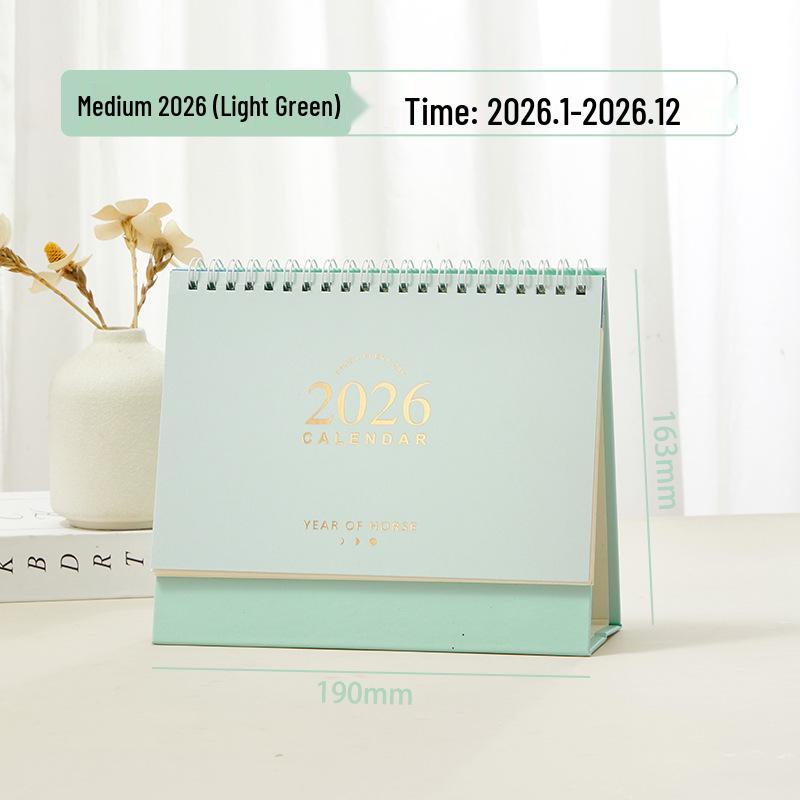 2026 Year of the Horse Desk Calendar: Elegant Monthly Office Planner & Desktop Ornament for Self-Discipline.