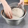 Stainless Steel Flour Sieve Drain Basket Colander Rice Vegetable Washing Basket Strainer Kitchen Accessories