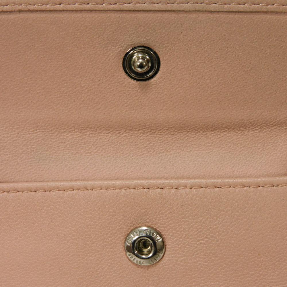 Used Matelasse Compact Wallet 12166 5MV204 2BSQ F0615 7941 with MIU Crystal Pearl Orchid from Japan AUTHENTIC