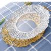 Transparent Golden Glass Tray Coral Reef Charging Board Round Dinner Set Plates and Dishes Wedding Christmas Decoration