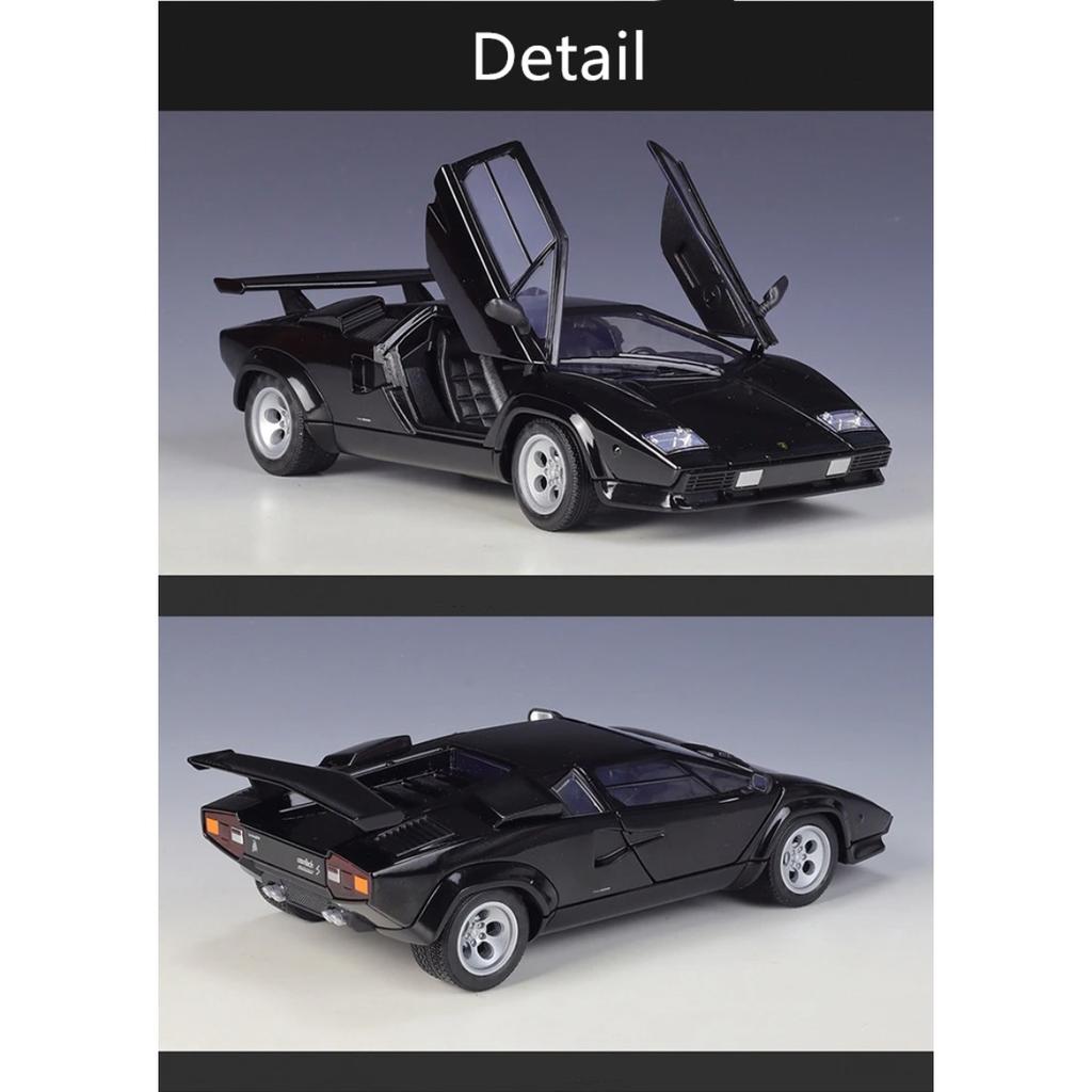 Welly 1/24 Lamborghini Countach Alloy Sport Car Model Diecast Metal Car Vehicles Model High Simulation Children Toy Gift