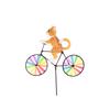 Gelbe Katze Fahrrad Windmühle Windspiel Tier Windspiel Ornamente