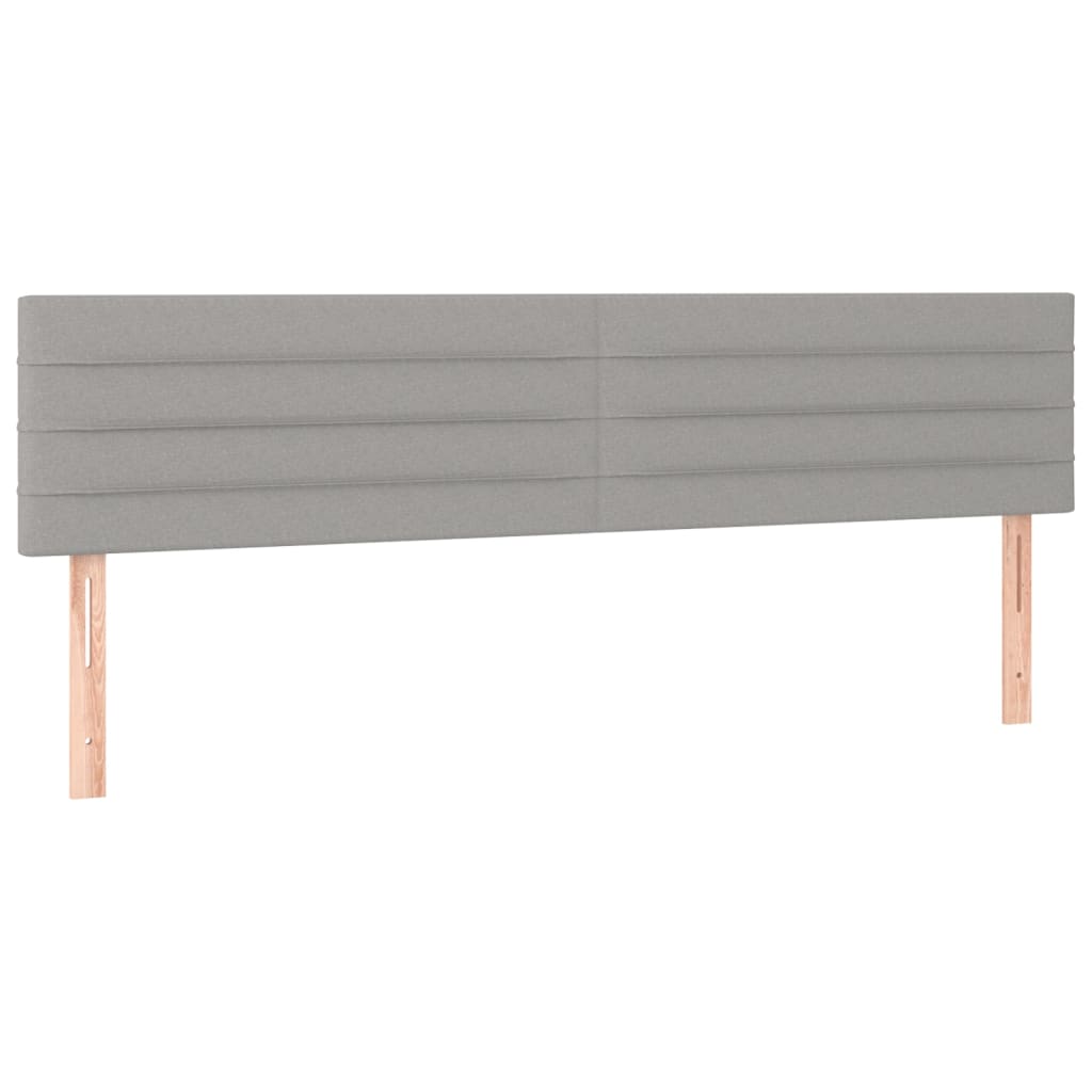 Vidaxl Zagłówki Do Łóżka, 2 Szt., Jasnoszary, 100X5X78/88 Cm, Tkanina